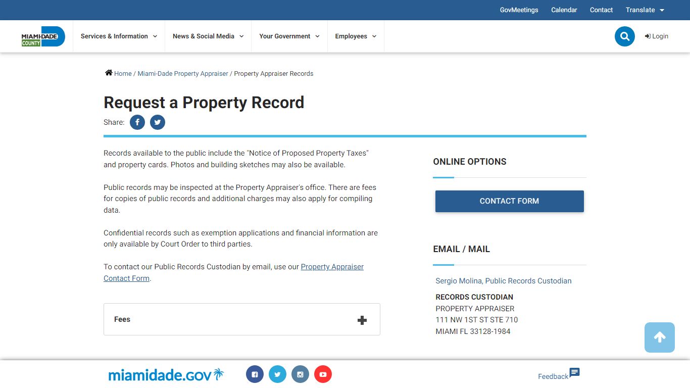 Property Appraiser Records - Miami-Dade County, Florida